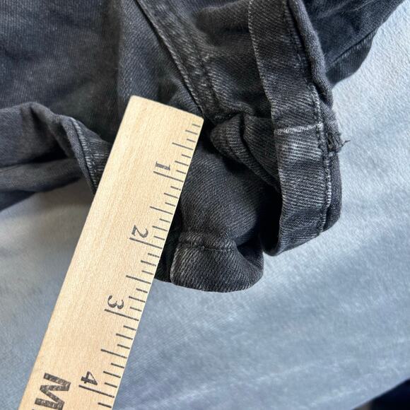 American Eagle Black Button Fly Tie Waist Mom Short Women's size 8 - Picture 3 of 7
